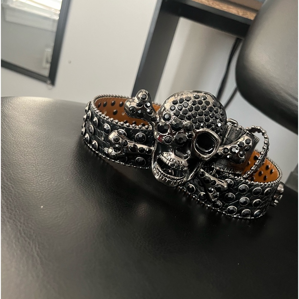 Skeleton rhinestone Belt